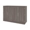 Bestar Pur 67W 66W Queen Cabinet Bed with Mattress, Bark Grey 126194-000047 - alternate 1